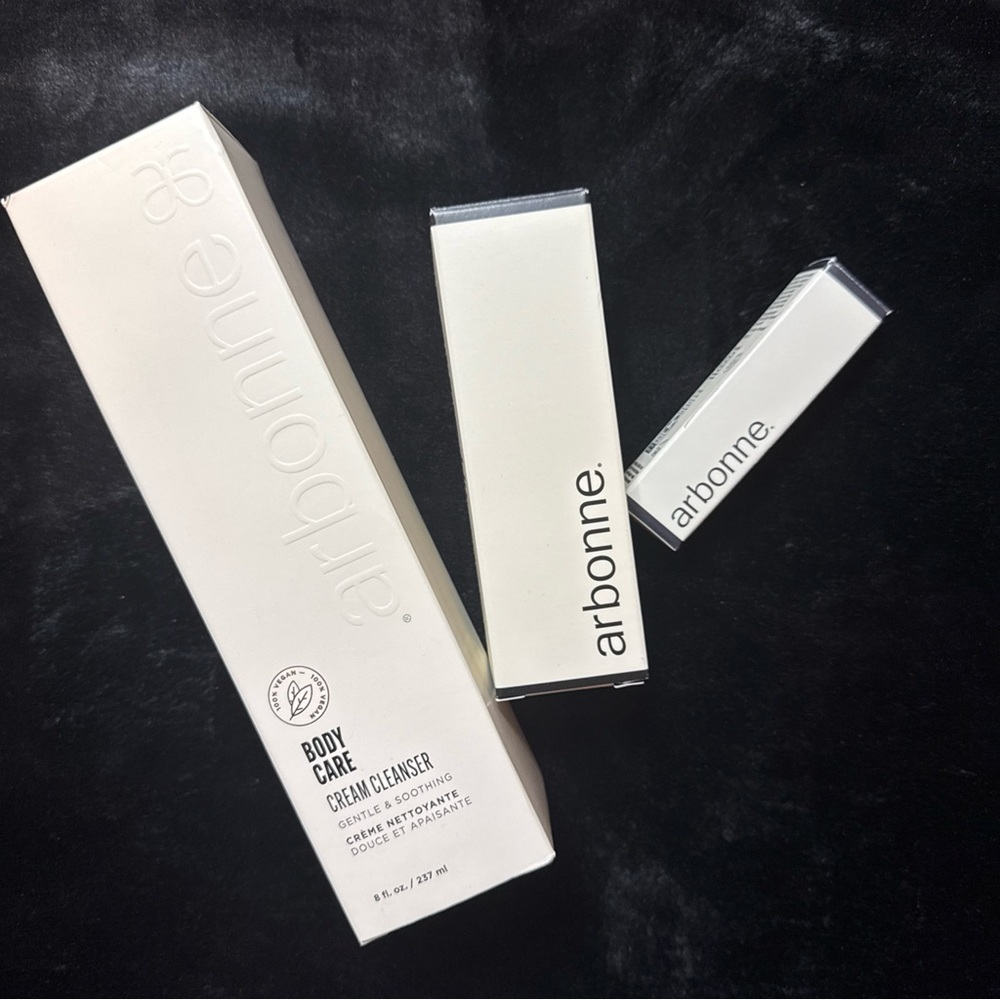 NEW -Arbonne Body Care Bundle Vanilla Cashmere Perfume Cream Cleanser Hand Cream